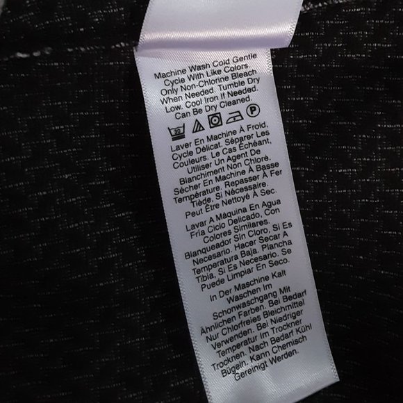 NWOT  DKNY Black and White Short Sleeve Top Size M - Picture 4 of 5